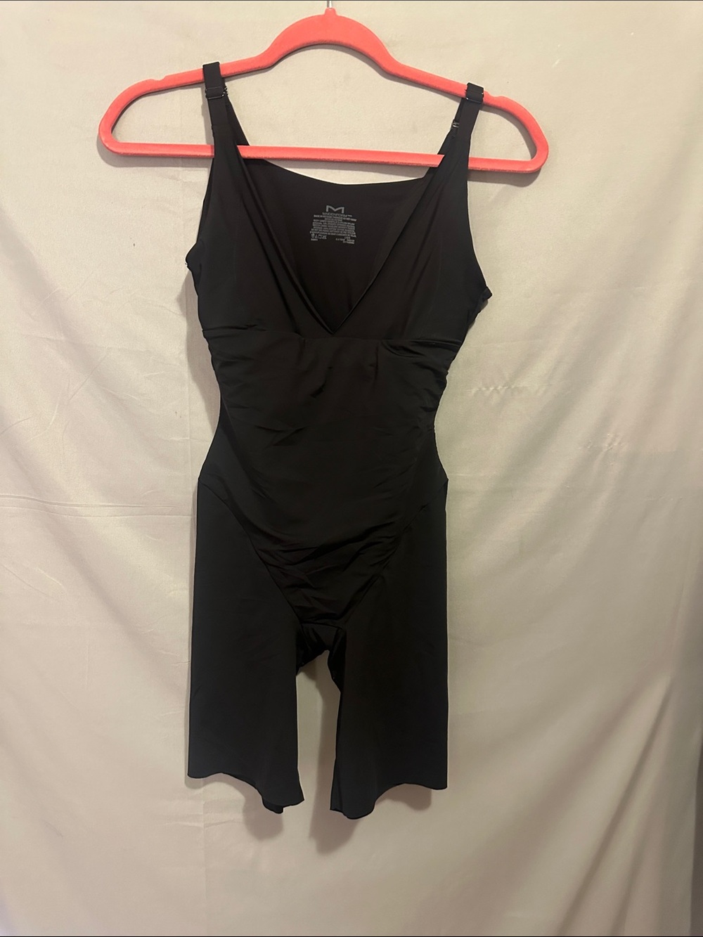 Maidenform Black Mid-Thigh Shaping Bodysuit